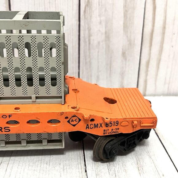 lionel: O Gauge: Allis-Chalmers ACMX 6519: Condenser Flat Car: Vintage 1958 - Picture 4 of 10